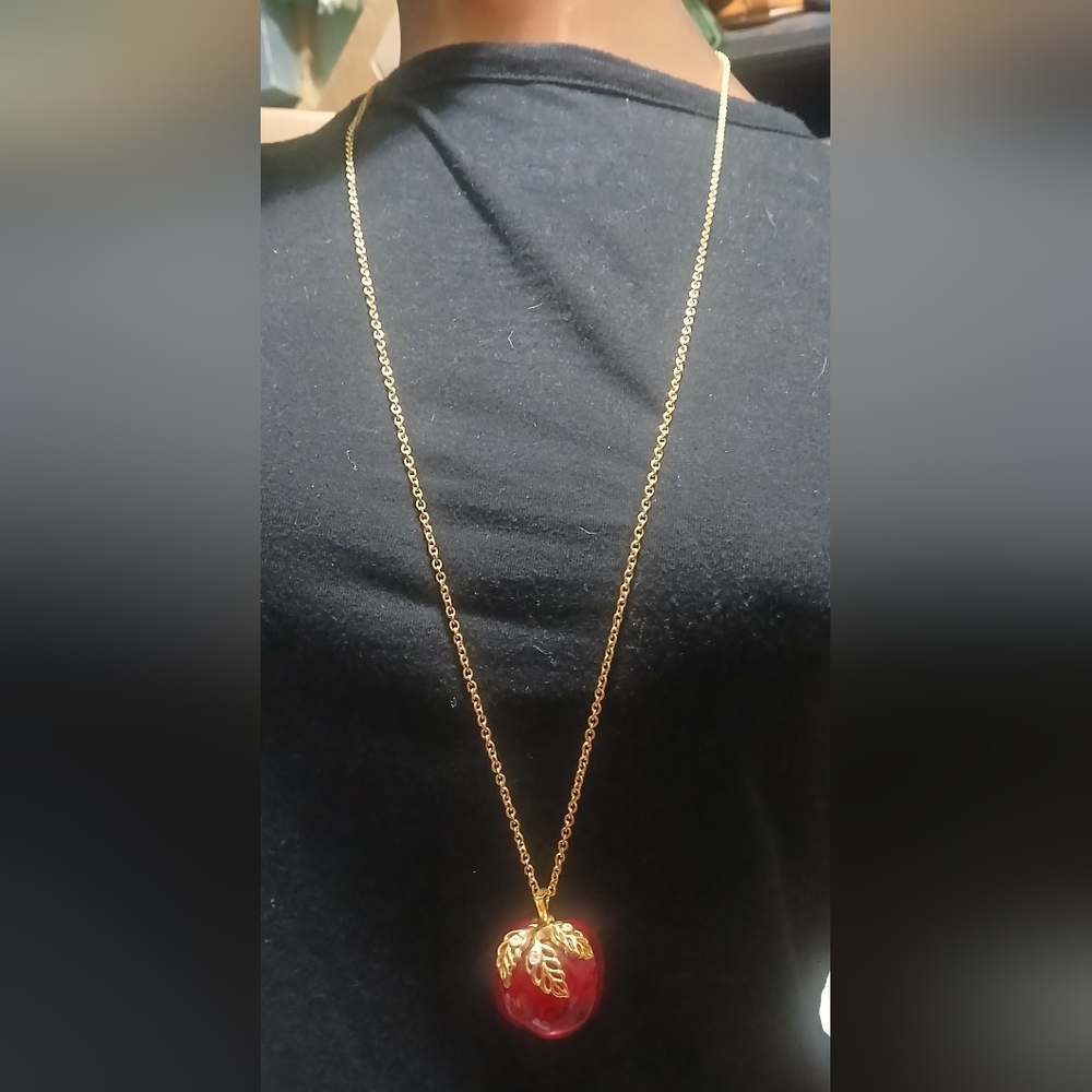 Avon Vintage Lucite Apple Necklace